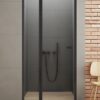Душевая дверь New Trendy NEW SOLEO BLACK (90x195) со стационарным фрагментом