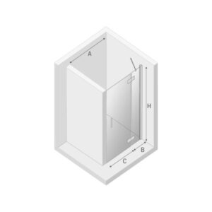 Душевая дверь New TrendyNEW RENOMA P (100×195)