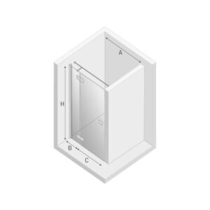 Душевая дверь New Trendy REFLEXA L (80×200)