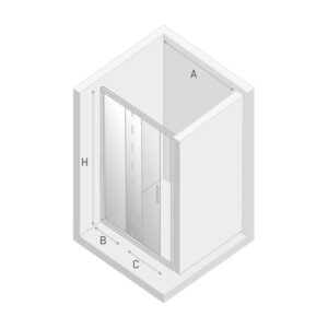 Душевая дверь New Trendy ALTA III (90×195)