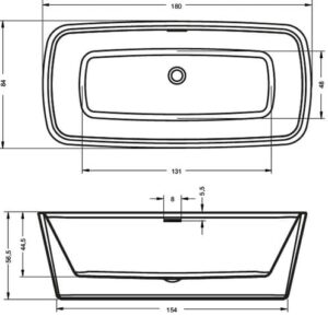 Акриловая ванна Riho Admire FS 180×84 BD0300500000000
