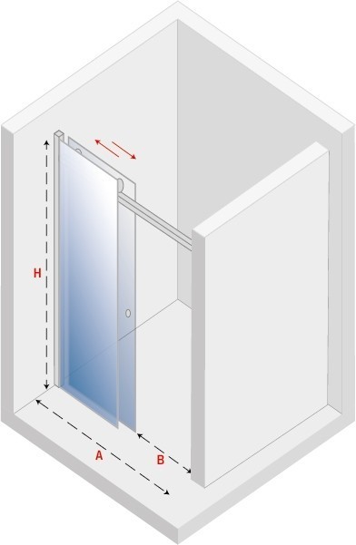 Душевая дверь New Trendy DIORA (100x200)