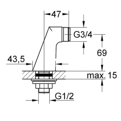 Крепление Grohe для вертикального монтажа смесителей (12030000)