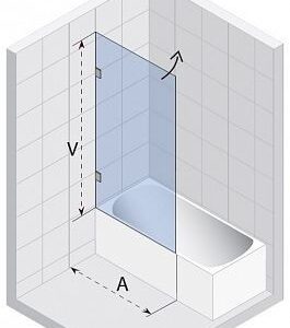 Шторка (ширма) для ванны SCANDIC S108-65 GC56200