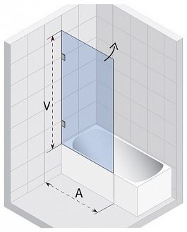 Шторка (ширма) для ванны SCANDIC S108-65 GC56200