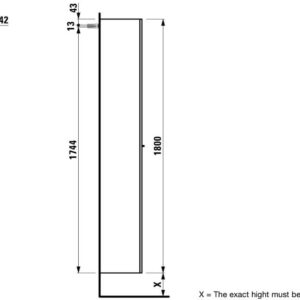 Шкаф подвесной высокий Laufen Kartell By Серый H4081510336341