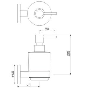 Дозатор для жидкого мыла Jaquar Continental с держателем (ACN-CHR-1135N)
