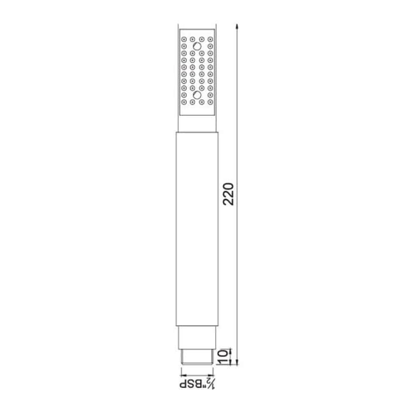 Ручной душ JAQUAR 24 мм хром (HSH-CHR-5537N)