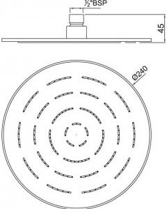 Верхний душ круглый Jaquar Maze 240 мм хром (OHS-CHR-1623)