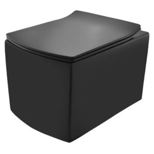 Унітаз консольний чорний KUBIX Jaguar з сидінням rimless Softclose