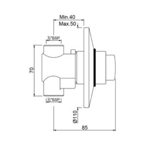 Кран-дозатор Jaquar Pressmatic встраиваемый, для писсуара PRS-CHR-073