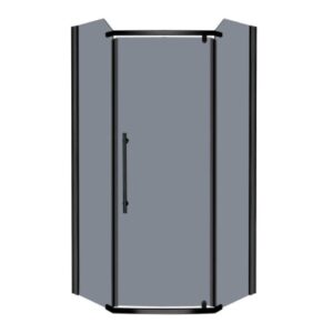 Душевая кабіна Kerra Prato 900×900 чорна тонована