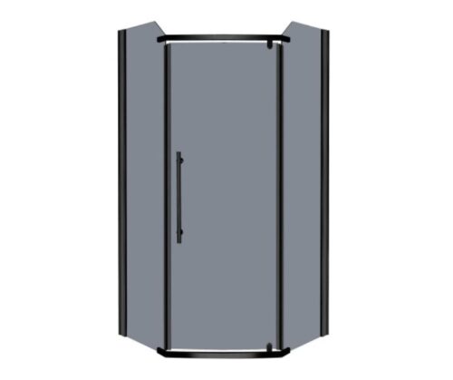 Душевая кабіна Kerra Prato 900x900 чорна тонована