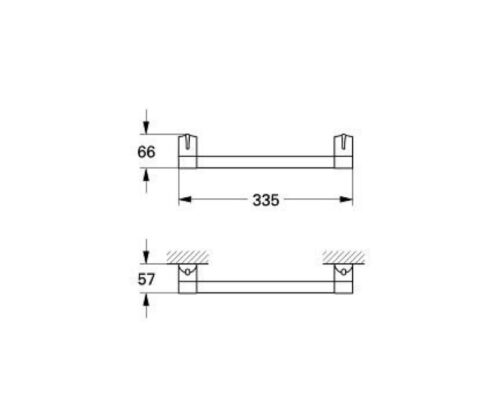 Тримач для ванни 300 мм 40261000 Grohe ECTOS - Зображення 2